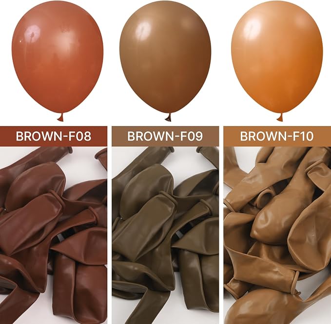 PartyWoo Brown Balloons 50pcs Boho Neutral Coffee Tan Fall Color | Balloons - Image 6