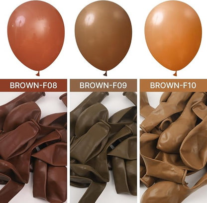 PartyWoo Brown Balloons 50pcs Boho Neutral Coffee Tan Fall Color | Balloons - Image 6