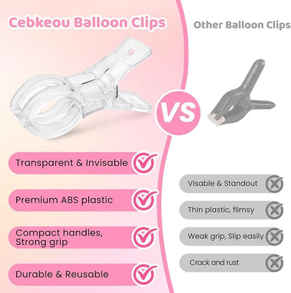 20 Pack Balloon Arch Clips, 3.5 Inch Plastic Transparent Clips - Image 6