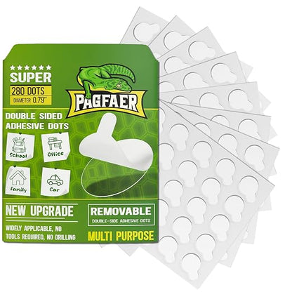 280 Pcs Double Sided Adhesive Dots, 0.79" Clear Removable Sticky Adhesive by PAGFAER