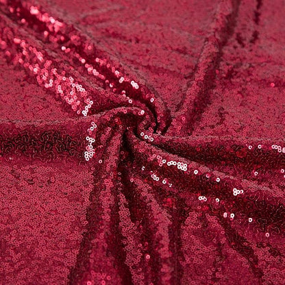 JYFLZQ Burgundy Sequin Backdrop Curtains 8ft x 8ft 1 Panel Glitter Photo Booth - Image 5