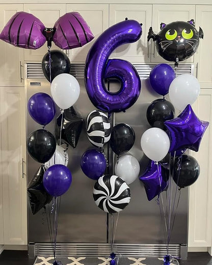 Purple Number 6 Balloon 40 Inch, 6th Birthday Party Decorations Men Women | - Image 2