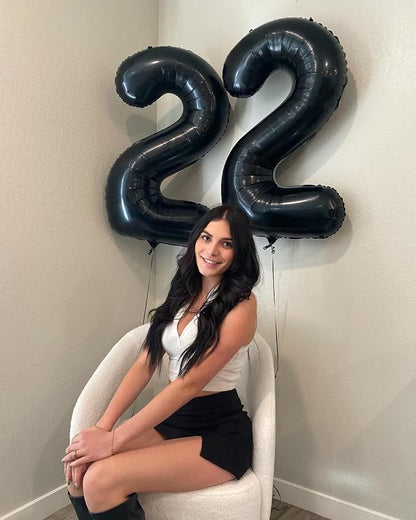 Black Number 9 Balloon 40 Inch - Image 3