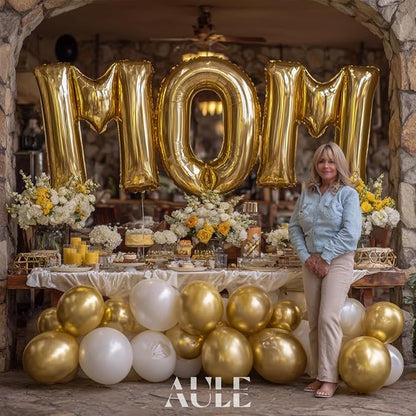 AULE 40 Inch Gold Z Balloon Letter Foil A-Z Birthday Big Alphabet | Birthday - Image 5