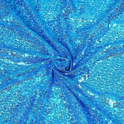 Eternal Beauty Turquoise Sequin Backdrop Curtains, 2 Panels 2x8FT | 3mm Sparkle - Image 7