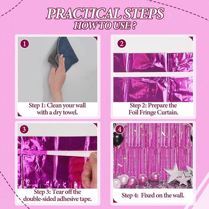 DECOCKRAT 3 Pack Foil Fringe Backdrop - Image 2