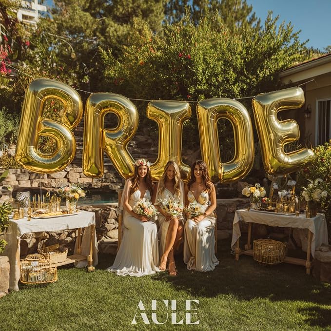 AULE 40 Inch Gold I Balloon Letter Foil A-Z Birthday Big Alphabet | Birthday - Image 2