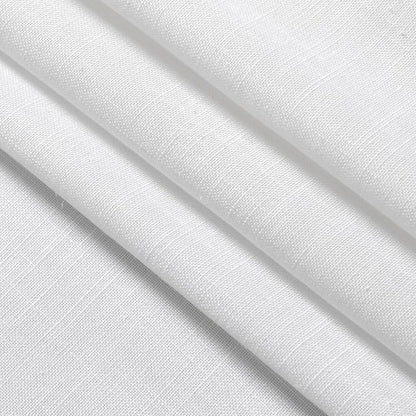Kitchen Linen Curtains 30 Inch Length White Semi Sheer Light Filtering Curtains - Image 7