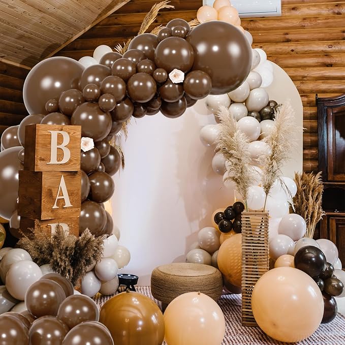 104pcs Dark Brown Balloon Garland Arch Kit Different Sizes 18/12/10/5 Inch | - Image 3