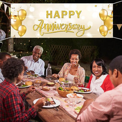 Large Happy Anniversary Banner Company Wedding Anniversary Lawn Sign Retirement - Image 6