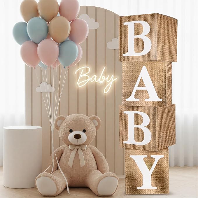 RUBFAC Burlap Print Baby Boxes by RUBFAC