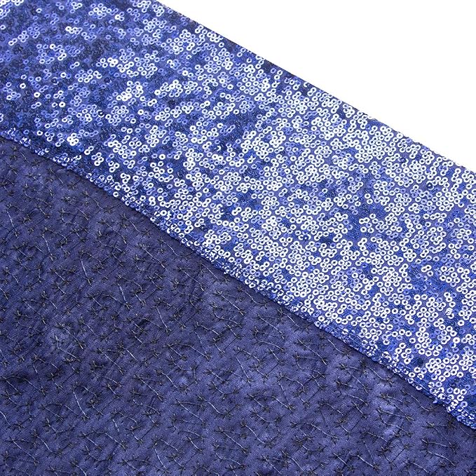 SquarePie 5x7ft Navy Blue Sequin Backdrop, High Density Non-Transparent Glitter - Image 5