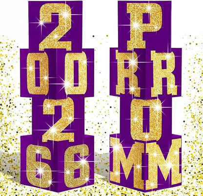 Queekay 8 Pcs Prom Column Standup Photo Booth Decorations 2026 Prom Backdrop by Queekay