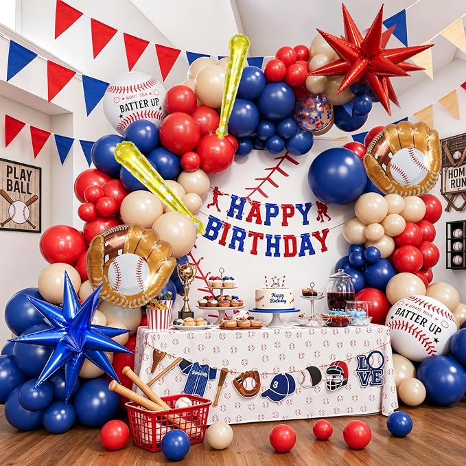 Baseball Balloon Garland Arch Kit Baseball Party Decorations - Image 5
