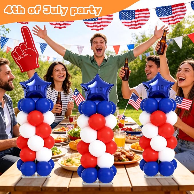 4 Set Balloon Stands for Table Clear 15.75 in Adjustable | Balloon centerpieces - Image 2