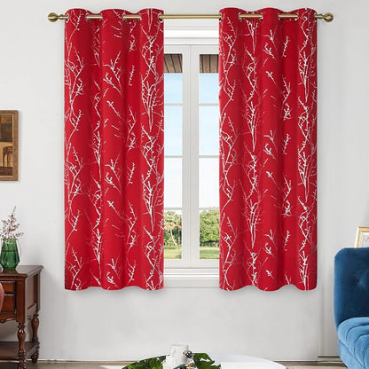 Deconovo Living Room Curtains 63 Inches Long, Thermal Insulated, Room Darkening - Image 2