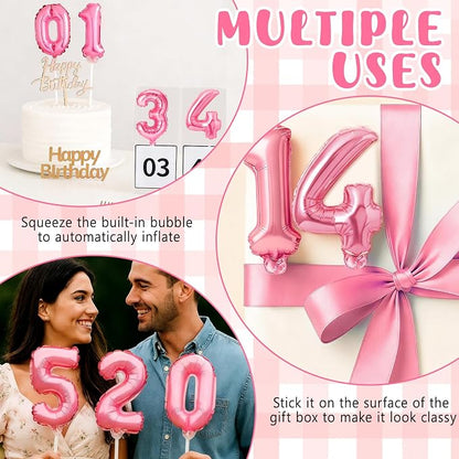 Gejoy 36 Pack 5 Inch Mini Number Balloon Foil Cake Topper Number Avoid Violent - Image 5