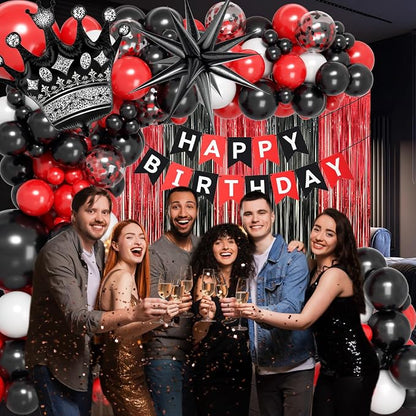 Red and Black Birthday Party Decorations - Image 6