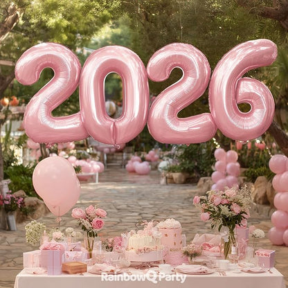 RainbowQ Pink 14 Balloon Number 40 Inch 0-40 Foil Large Balloons | Big Mylar 14 - Image 7