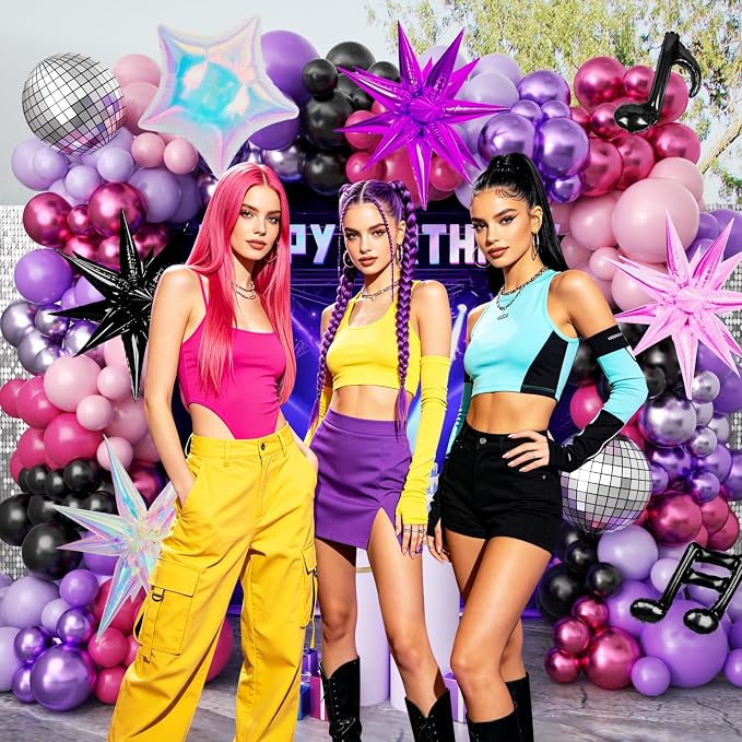 JOGAMS 175Pcs Dark Night Kpop Balloons Arch Kit - Image 5
