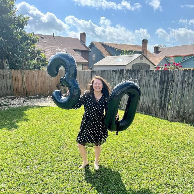 Black Number 3 Balloon 40 Inch - Image 7