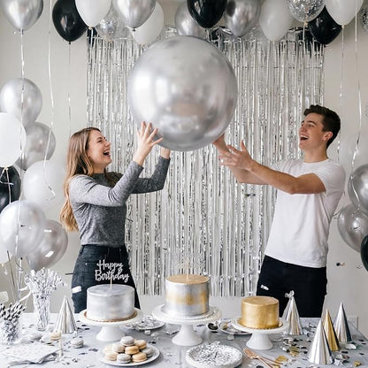 Silver Balloons, Baby Shower, Anniversary, Graduation, Wedding Decorations - Image 9