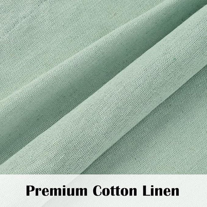 Farmhouse Valance Curtains, Boho Cotton Linen Kitchen Valance, Sage Green - Image 6