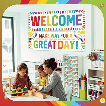 Sproutbrite 2 Welcome Educational Posters & Chart Welcome Banner 13.5"x39" - Image 4
