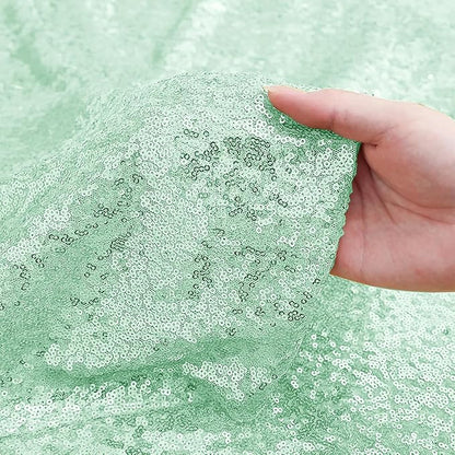 Sugargirl Mint Green Sequin Backdrop Curtain 6 Panels 2FTx8FT Glitter Mint - Image 5