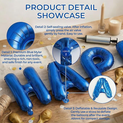 52 Pieces 16 Inches A-Z Letter Balloons – 2 Sets of Alphabet Mylar Balloon - Image 3