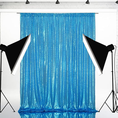 Eternal Beauty Turquoise 3mm Sequin Backdrop 4x7 Ft - Image 9