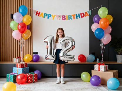 Number 12 Balloon Foil Mylar Balloons - Image 3