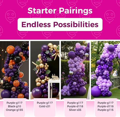 Bezente Dark Purple Giant Latex Round Balloons 36 Inch 8 Pack | Purple Large - Image 4