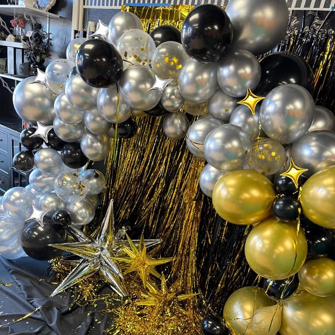 Explosion Star Foil Balloons- 12 Point Star Balloons Silver Spike Balloons | - Image 6