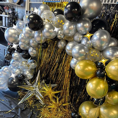Explosion Star Foil Balloons- 12 Point Star Balloons Silver Spike Balloons | - Image 6
