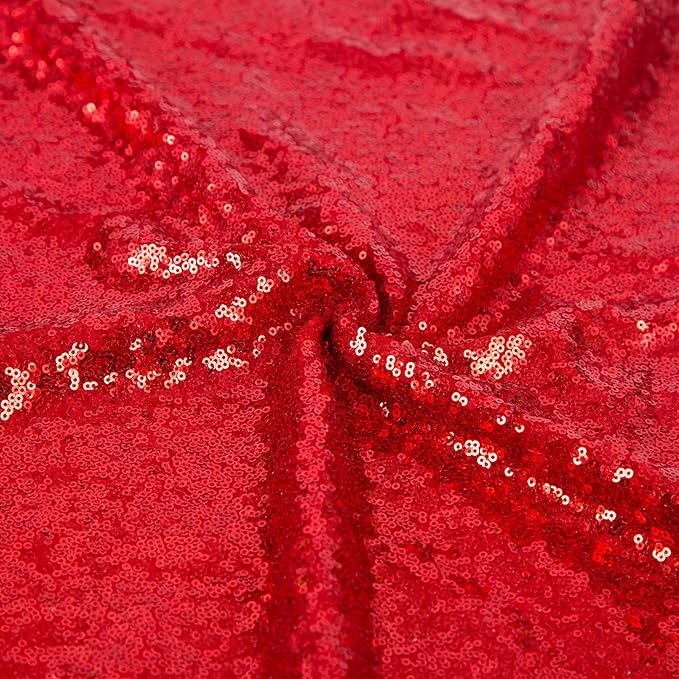 JYFLZQ Red Sequin Backdrop Curtains 2ft x 8ft 2 Panels Glitter Photo Booth - Image 6