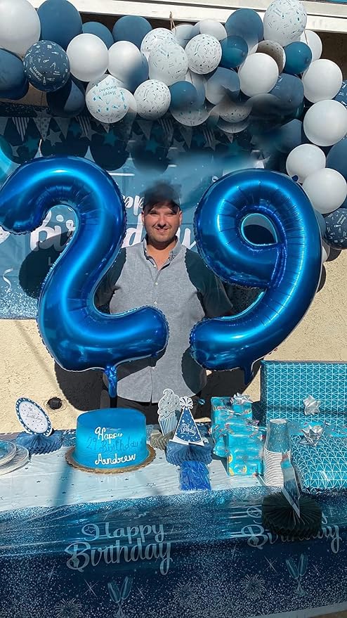 Number Balloons 19 Balloon Dark Blue - Image 4