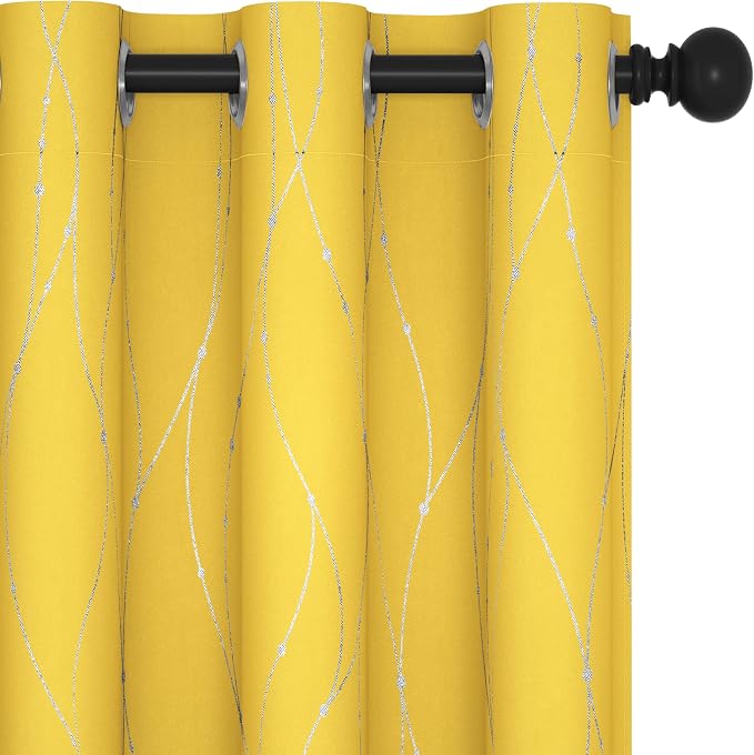 Deconovo Living Room Curtains 63 Inches Long, Thermal Insulated, Room Darkening by Unknown
