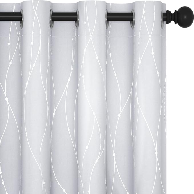 Deconovo Living Room Curtains 95 Inches Long, Thermal Insulated, Room Darkening - Image 2