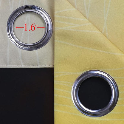 Grey and Yellow Ombre Short Blackout Curtains 36 Inch Long, Thermal Insulated - Image 7