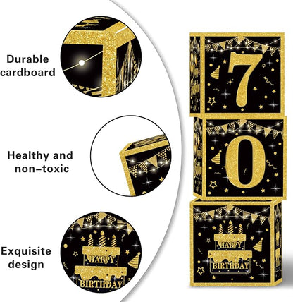 Gold 70th birthday decorations Kit - Image 4