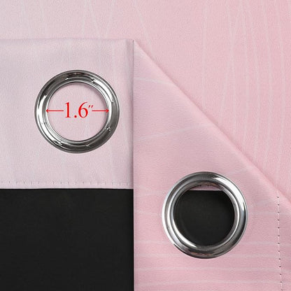 Pink and Greyish White Ombre Blackout Curtains 54 Inch Long - Image 7