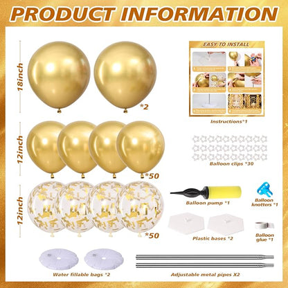Balloon Column Stand Kit, Balloon Column Gold - Image 4