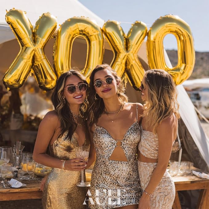 AULE 40 Inch Gold P Balloon Letter Foil A-Z Birthday Big Alphabet | Birthday - Image 4