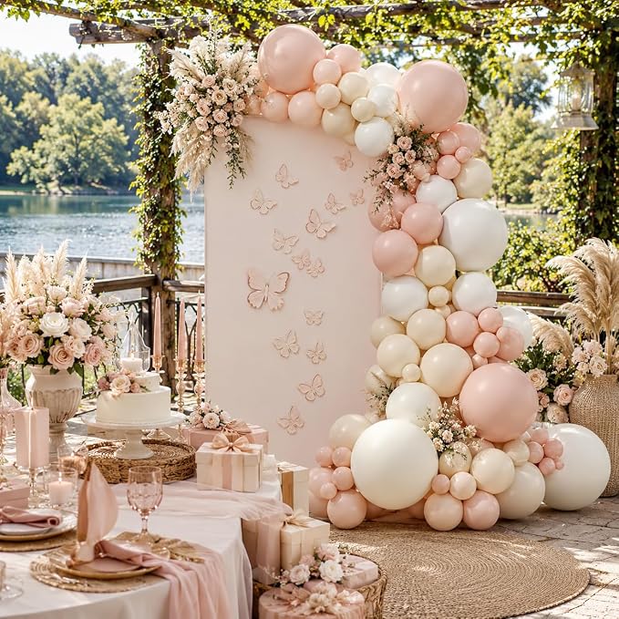 122PCS Dusty Pink Balloon Arch Kit - Image 9