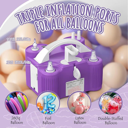4-in-1 Electric Balloon Pump Triple Nozzles - Image 2