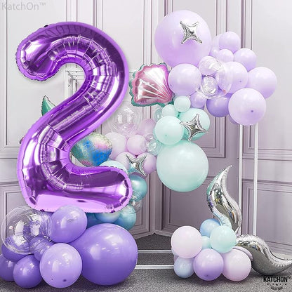 KatchOn Purple Number 2 Balloon 40 Inch 2nd Birthday Decorations - Image 6