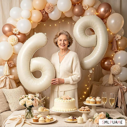 40 Inch Beige Number 5 Balloons - Image 7