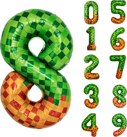 Pixel & TNT Theme 40in Giant Number Balloons by Unknown