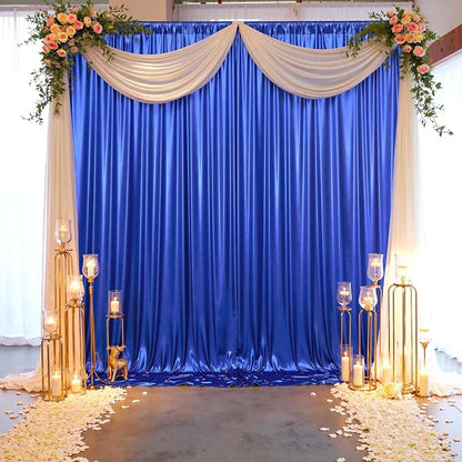 gogoparti 20x10FT Sapphire Blue Sequin Backdrop Curtain - Image 4